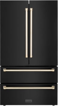 ZLINE Autograph Edition RFMZ36BSG - 36 Inch Counter-Depth 4-Door French Door Refrigerator
