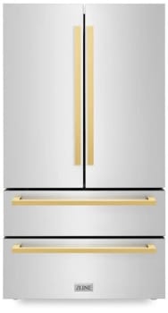 ZLINE Autograph Edition RFMZ36FG - 36 Inch Counter-Depth 4-Door French Door Refrigerator