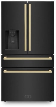 ZLINE Autograph Edition RFMZW36BSFCB - 36 Inch Counter-Depth 4-Door French Door Refrigerator