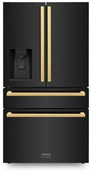 ZLINE Autograph Edition RFMZW36BSFG - 36 Inch Counter-Depth 4-Door French Door Refrigerator