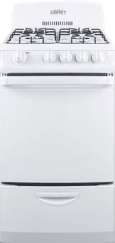 Summit RG200W - 20" Freestanding Gas Range with 4 9,100-BTU Burners and 2.41 cu. ft. Oven