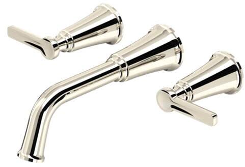 Rohl Momenti™ TMMSQ05JPN - Momenti™ Wall Mount Tub Filler Trim with 10.0 GPM Flow Rate in Polished Nickel