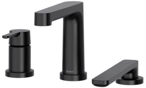 Rohl Nibi™ TNB10BK - Nibi™ 3-Hole Deck Mount Tub Filler Trim with Hand Shower in Black