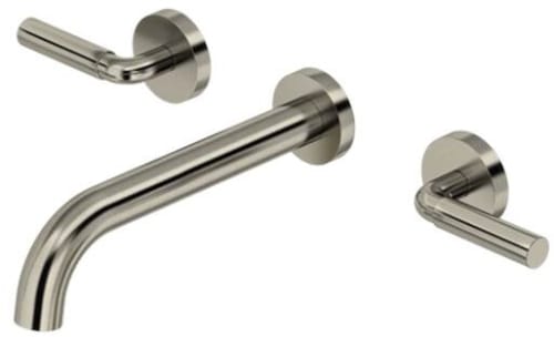 Rohl RIU™ TRU03LBN - RIU™ Dual Handle Wall Mount Lavatory Faucet Trim with 1.2 GPM Flow Rate in Brushed Nickel