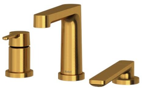 Rohl Nibi™ TNB10BG - Nibi™ 3-Hole Deck Mount Tub Filler Trim with Hand Shower in Brushed Gold