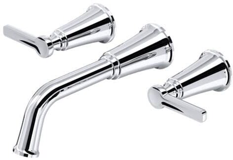 Rohl Momenti™ TMMSQ05JC - Momenti™ Wall Mount Tub Filler Trim with 10.0 GPM Flow Rate in Chrome