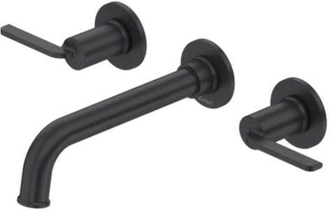 Rohl Authentica™ TAU03BK - Authentica™ Wall Mount Lavatory Faucet Trim in Black