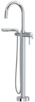Rohl Authentica™ TAU39C - Authentica™ Thermostatic Single Hole Floor Mount Tub Filler Trim in Chrome