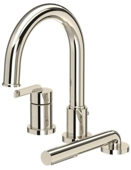 Rohl Authentica™ TAU10PN - Authentica™ 3-Hole Deck Mount Tub Filler Trim in Polished Nickel