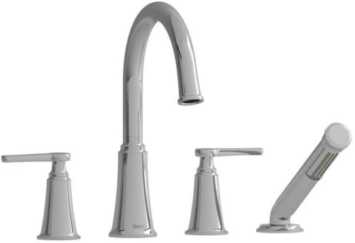 Rohl Momenti™ MMRD12JC - Momenti? 4-Hole Deck Mount Tub Filler With C-Spout in Chrome