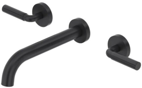 Rohl RIU™ TRU03LBK - RIU™ Dual Handle Wall Mount Lavatory Faucet Trim with 1.2 GPM Flow Rate in Black