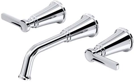 Rohl Momenti™ TMMSQ03JC - Momenti™ Wall Mount Lavatory Faucet Trim with 1.2 GPM Flow Rate in Chrome