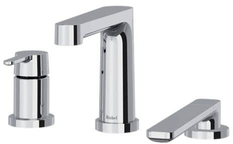 Rohl Nibi™ TNB10C - Nibi™ 3-Hole Deck Mount Tub Filler Trim with Hand Shower in Chrome