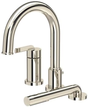 Rohl Authentica™ TAU16PN - Authentica™ 3-Hole Pressure Balance Deck Mount Tub Filler Trim in Polished Nickel