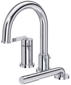 Rohl Authentica™ TAU16C - Authentica™ 3-Hole Pressure Balance Deck Mount Tub Filler Trim in Chrome