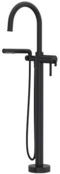 Rohl Authentica™ TAU39BK - Authentica™ Thermostatic Single Hole Floor Mount Tub Filler Trim in Black