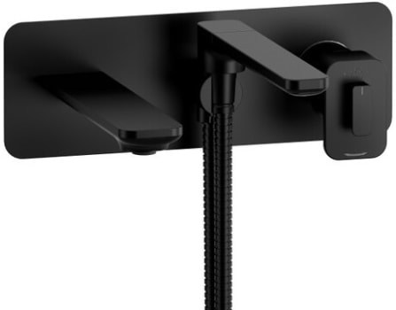 Rohl Equinox™ TEQ21BK - Equinox™ Wall Mount Thermostatic/Pressure Balance Tub Filler Trim in Black