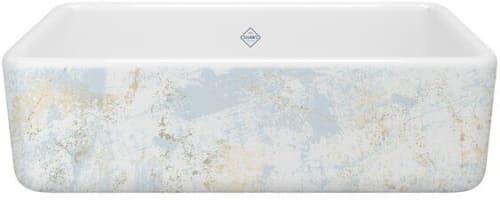Rohl Lancaster RC3018WHPTBGC - 30 Inch Single Bowl Farmhouse Apron Front Kitchen Sink with 3 1/2" Drain Connection