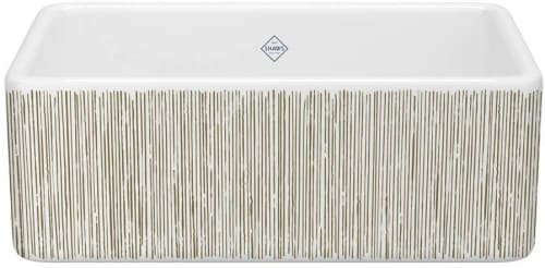 Rohl MS3018WHLNGO - 18 Inch Single Bowl Farmhouse Apron Front Fireclay Kitchen Sink with 3 1/2" Drain Connection