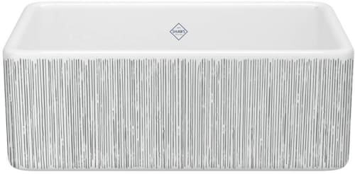 Rohl MS3018WHLNSI - 18 Inch Single Bowl Farmhouse Apron Front Fireclay Kitchen Sink with 3 1/2" Drain Connection