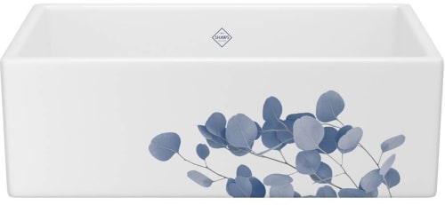 Rohl MS3318WHECBS - 33 Inch Single Bowl Apron Front Fireclay Kitchen Sink with 3 1/2" Drain Connection