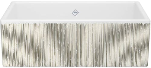 Rohl MS3318WHLNGO - 33 Inch Single Bowl Apron Front Fireclay Kitchen Sink with 3 1/2" Drain Connection