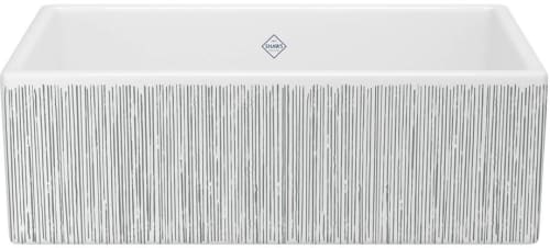 Rohl MS3318WHLNSI - 33 Inch Single Bowl Apron Front Fireclay Kitchen Sink with 3 1/2" Drain Connection