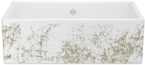 Rohl MS3318WHMTGO - 33 Inch Single Bowl Apron Front Fireclay Kitchen Sink with 3 1/2" Drain Connection