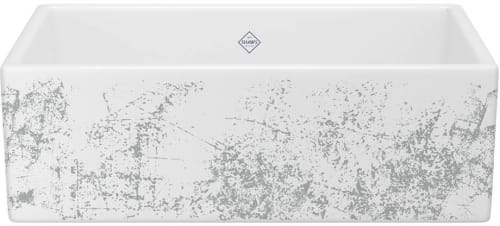 Rohl MS3318WHMTSI - 33 Inch Single Bowl Apron Front Fireclay Kitchen Sink with 3 1/2" Drain Connection