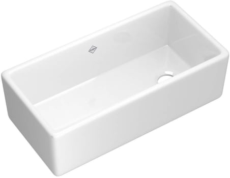 Rohl Shaker MS3618WH - 36 Inch Single Bowl Farmhouse Apron Front Fireclay Kitchen Sink