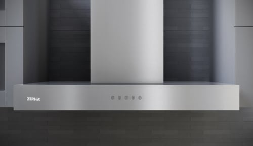 Zephyr ZROM90BS Wall Mount Designer Chimney Hood with 600 CFM