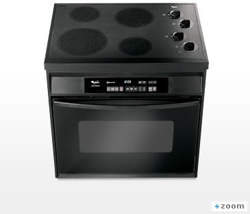 Whirlpool Rs696Pxgb 30 Inch Drop-In Electric Range With Accubake System &  Glass Oven Door With Window: Black