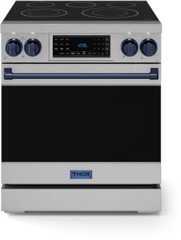 Thor Kitchen Gordon Ramsay Collection RSE30BLU - 30 Inch Professional Electric Range in Front View