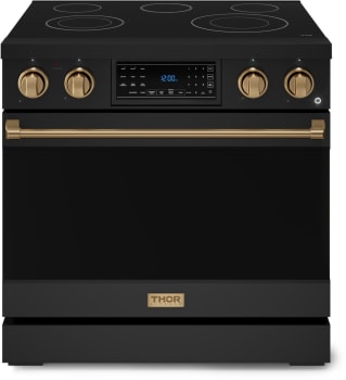 Thor Kitchen Gordon Ramsay Collection RSE36BBRZ - 36 Inch Professional Electric Range in Front View