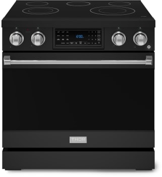 Thor Kitchen Gordon Ramsay Collection RSE36BSS - 36 Inch Professional Electric Range in Front View