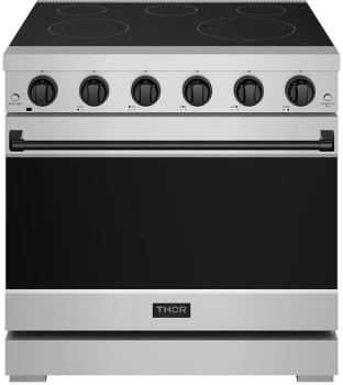 Thor Kitchen Gordon Ramsay Collection Professional RSE36PBLK - 36 Inch Professional Electric Range