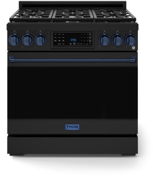 Thor Kitchen Gordon Ramsay Collection RSG36BLPBLU - 36 Inch Professional LP Range in Front View
