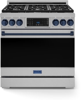 Thor Kitchen Gordon Ramsay Collection RSG36BLU - 36 Inch Professional Gas Range in Front View