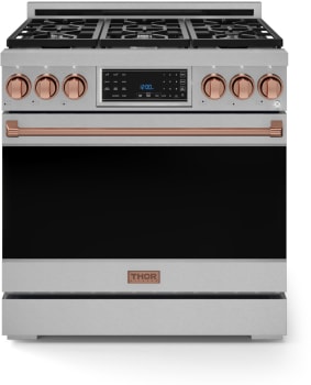 Thor Kitchen Gordon Ramsay Collection RSG36LPRSG - 36 Inch Professional LP Range in Front View
