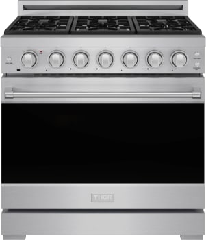 Thor Kitchen Gordon Ramsay Collection RSG36P - 36 Inch Freestanding Gas Range with 6 Sealed Burners