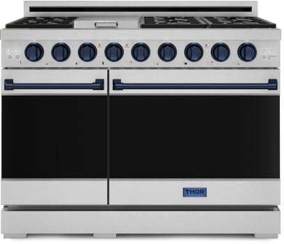 Thor Kitchen Gordon Ramsay Collection RSG48EBLU - 48 Inch Professional Gas Range in Front View