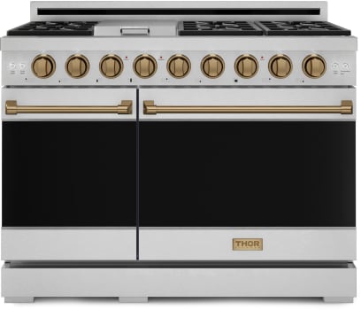 Thor Kitchen Gordon Ramsay Collection RSG48EBRZ - 48 Inch Professional Gas Range in Front View