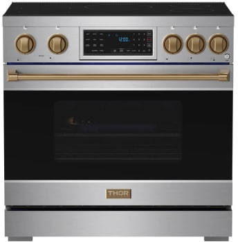 Thor Kitchen Gordon Ramsay Collection Professional RSI36BRZ - 36 Inch Professional Induction Range with Tilt Panel Touch Control