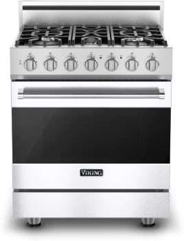 Viking 3 Series RVDR33025BWHLP - 30 Inch Self-Cleaning Dual Fuel Range