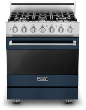 Viking 3 Series RVDR33025BSBLP - 30 Inch Self-Cleaning Dual Fuel Range