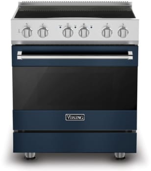 Viking 3 Series RVIR3304BSB - 30 Inch Freestanding Induction Range in Front View