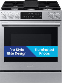 Samsung BESPOKE NSG80H60SR - 30 Inch Slide-In Gas Smart Range