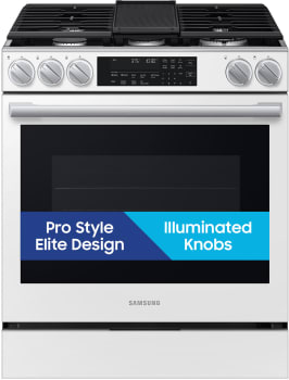 Samsung BESPOKE NSG90H60SW - 30 Inch Slide-In Gas Smart Range