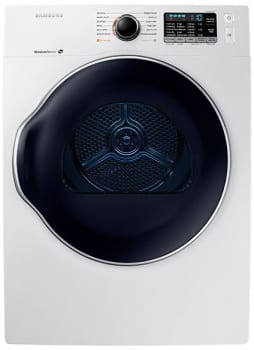 Samsung Dv22k6800ew 24 Inch 4 0 Cu Ft Electric Dryer With 12 Preset Dry Cycles 8 Options 5 Temperature Selections Smart Care Sensor Dry Quick Dry Wrinkle Prevent And Reversible Door
