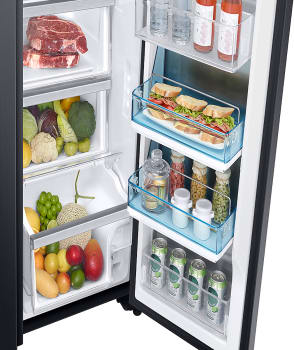 Samsung RF261BEAESG 36 Inch French Door Refrigerator with 25.5 cu. ft ...